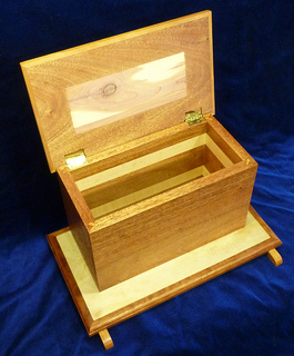 flip top wooden case