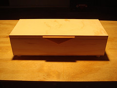 View of a simple low elegant custom made box