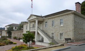 Colton Hall in winter.