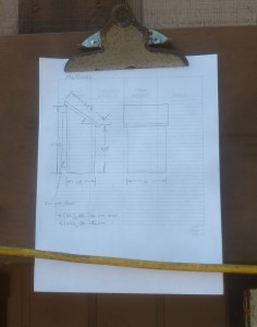 Plan for a pair of flip-top mail boxes.