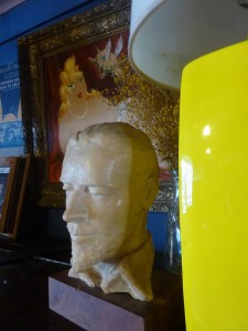 Bust of Ed Ricketts atop the piano in The Lab.