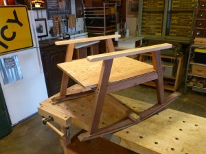 Too late to make last week's post - here is the base of the Borer Porch Rocker Prototype